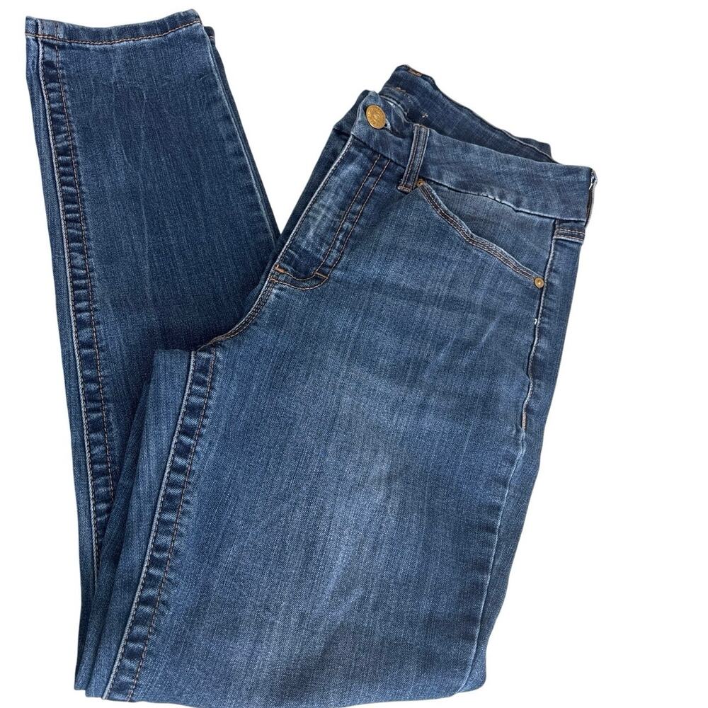 Seven7 Jeans Tummyless High Rise Skinny Medium Wash Color: Friday Size 12 - Picture 3 of 10